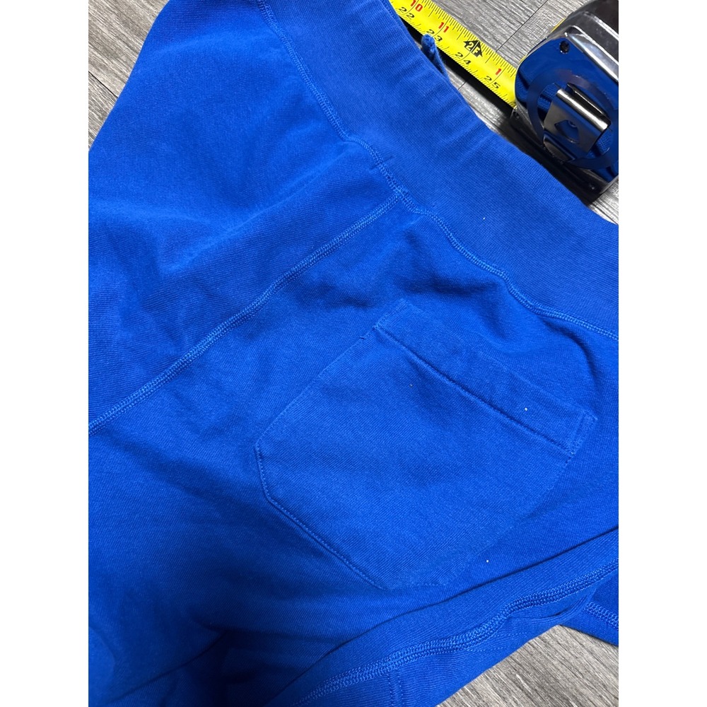 Polo Ralph Lauren Mens Blue Fleece Jogger Sweatpants Orange Pony Size Large - Picture 7 of 7